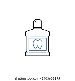 Mouthwash concept line icon. Simple element illustration. Mouthwash concept outline symbol design.