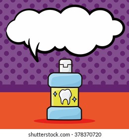 Mouthwash doodle, speech bubble