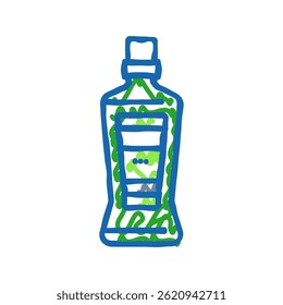 mouthwash hygiene doodle icon sketch vector. mouthwash hygiene sign. isolated symbol illustration