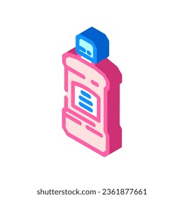 mouthwash hygiene isometric icon vector. mouthwash hygiene sign. isolated symbol illustration