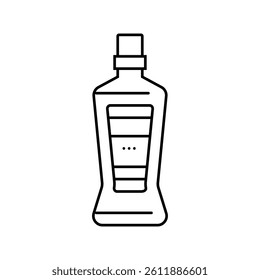 mouthwash hygiene line icon vector. mouthwash hygiene sign. isolated contour symbol black illustration