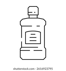 mouthwash hygiene line icon vector. mouthwash hygiene sign. isolated contour symbol black illustration