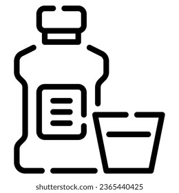 Mouthwash icon Illustration, for uiux, infographic, etc