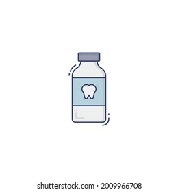mouthwash Icon Isolated On White Background