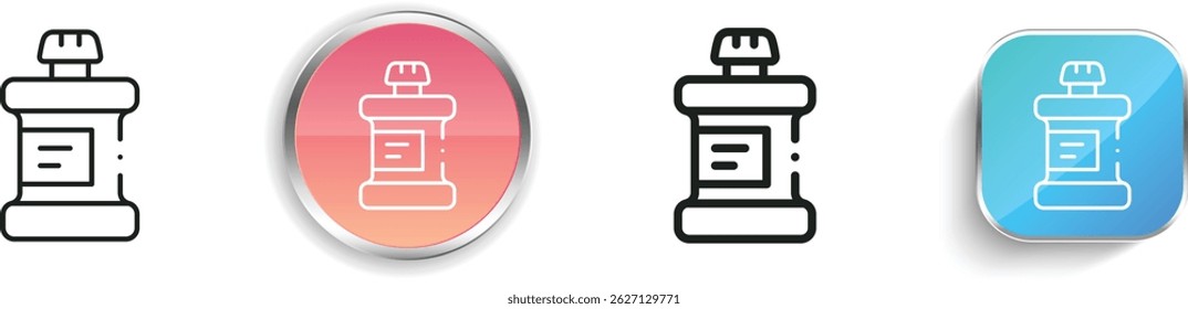 mouthwash icon. Thin Linear, Regular and Button Style Design Isolated On White Background