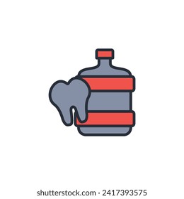 mouthwash icon. vector.Editable stroke.linear style sign for use web design,logo.Symbol illustration.