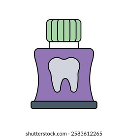 mouthwash icon with white background vector stock illustration