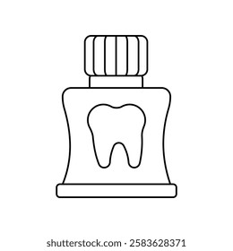 mouthwash icon with white background vector stock illustration
