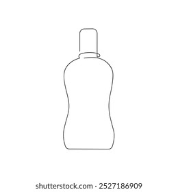 Lavagem bucal em uma linha contínua. Um desenho, minimalismo. Ilustração vetorial.