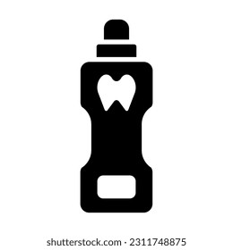 Mouthwash Vector Glyph Icon For Personal And Commercial Use.
