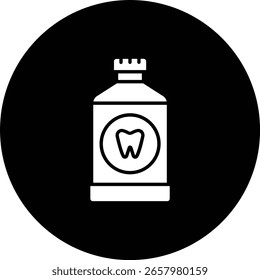 Icono de Vector de enjuague bucal. Se puede utilizar para aplicaciones de impresión, móviles y de Web.