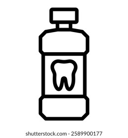 Mouthwash Vector Line Icon Design For Personal And Commercial Use