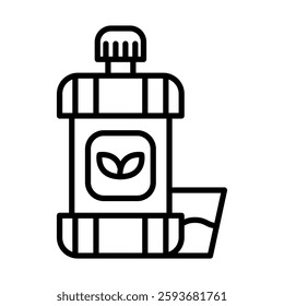Mouthwash Vector Line Icon Design