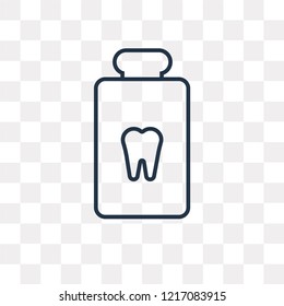 Mouthwash vector outline icon isolated on transparent background, high quality linear Mouthwash transparency concept can be used web and mobile