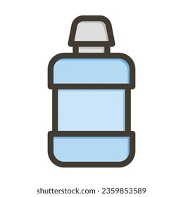 Mouthwash Vector Thick Line Filled Colors Icon For Personal And Commercial Use.

