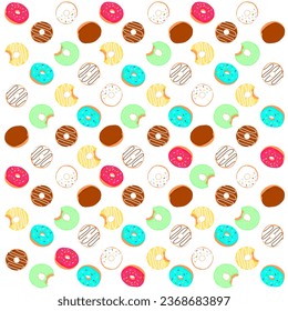 Mouthwatering Donut Prints: Vector Seamless Patterns for Designers