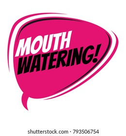 mouthwatering retro speech balloon