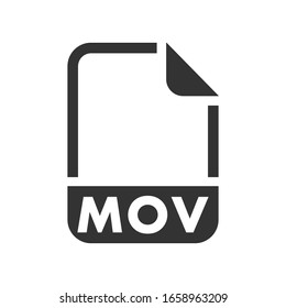 MOV File format icon, vector graphics