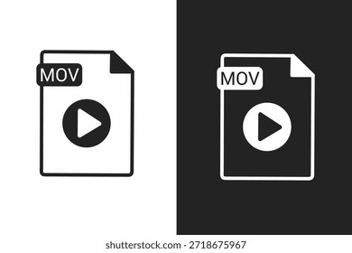 Mov file icon data document