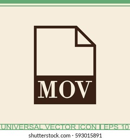 MOV file icon. Vector.