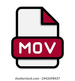 Mover iconos de archivo. Extensión de archivo plano. símbolos de formato de vídeo de icono. Ilustración vectorial. se puede utilizar para interfaces web, aplicaciones móviles y software