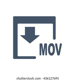 MOV Icon, flat design style