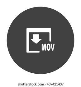 MOV Icon, flat design style