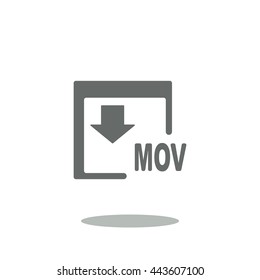 MOV Icon, flat design style