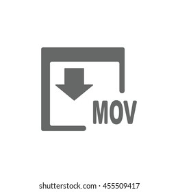 MOV Icon, flat design style