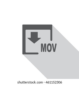 MOV Icon, flat design style