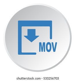 MOV Icon, flat design style