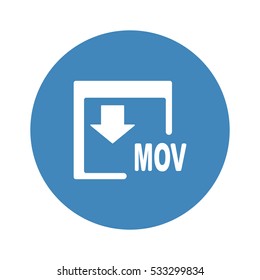 MOV Icon, flat design style