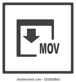 MOV Icon, flat design style
