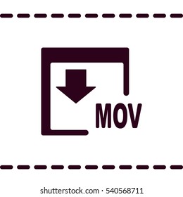 MOV Icon, flat design style