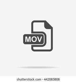 Mov icon. Vector concept illustration for design.