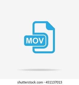 Mov icon. Vector concept illustration for design.