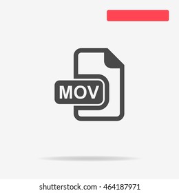Mov icon. Vector concept illustration for design.