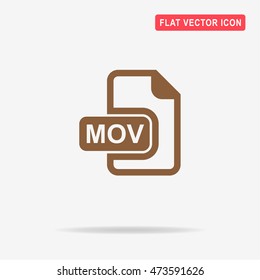 Mov icon. Vector concept illustration for design.