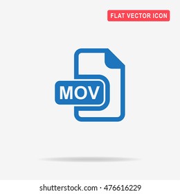 Mov icon. Vector concept illustration for design.