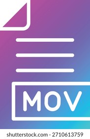 Ilustración de diseño de icono de Vector MOV