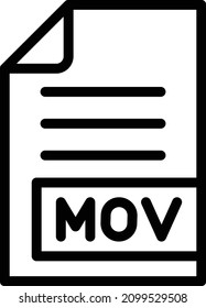 Ilustración de diseño de iconos del vector MOV