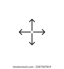 Move, arrow icon. Vector flat black simple trendy style illustration for web and app..eps
