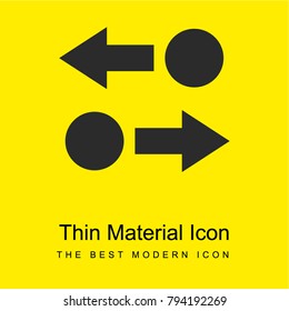 Move Arrows bright yellow material minimal icon or logo design
