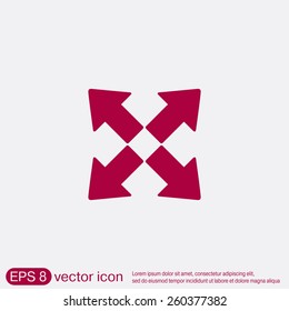 move arrows sign.vector icon