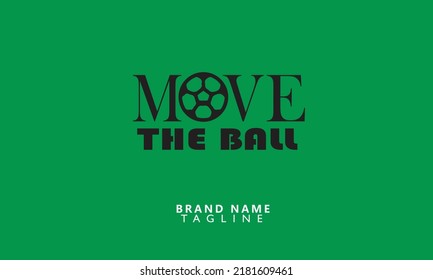 MOVE THE BALL initial logo template, vector illustration for Brand Monogram