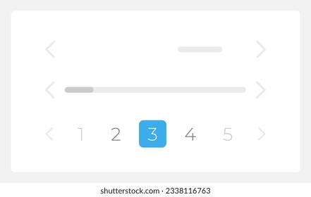 Move between website pages UI element template. Editable isolated vector dashboard component. Flat user interface. Visual data presentation. Web design widget for mobile application with light theme