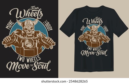 Mueve el cuerpo, mueve el alma. Diseño de camiseta de bicicleta.