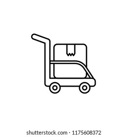 Move box icon. Element of global logistics icon for mobile concept and web apps. Thin line Move box icon can be used for web and mobile