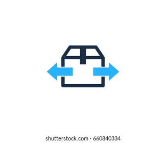 Move Box Icon Logo Design Element