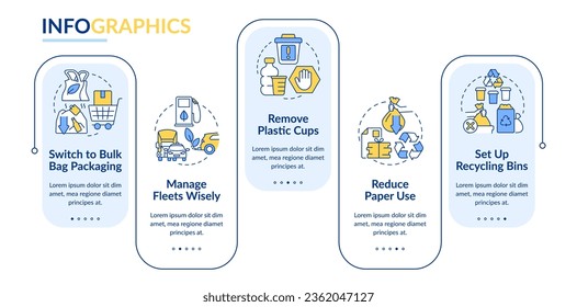 Verschieben Sie Unternehmen auf Null-Rechteck-Infografik-Vorlage. Verpackung. Visualisierung von Daten in 5 Schritten. Bearbeitbare Timeline-Info-Diagramm. Workflow-Layout mit Zeilensymbole. Verwendete "Lato-Fett"-Schriftarten